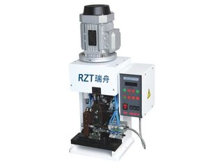 China Semi-automatic Super Mute Electrical Wire / Cable Stripping and Crimping Machine With Vertical Crimp Terminal Mode supplier